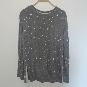 Soft Gray Stars Long Sleeve Altar’d State Blouse